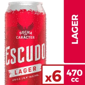 CERVEZA ESCUDO LAGER LATA 470CC PACK X6