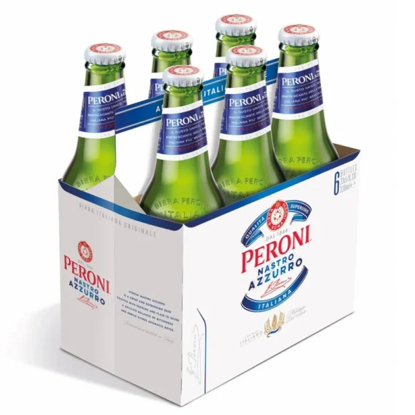 CERVEZA PERONI NASTRO AZZURRO BOTELLA 330ML PACK X6
