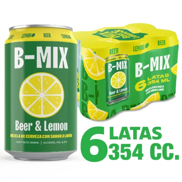 CERVEZA BECKER B-MIX LIMON PACK X 6 354CC