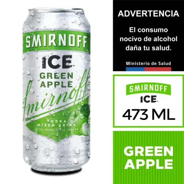 COCTEL SMIRNOFF ICE GREEN APPLE 473ML