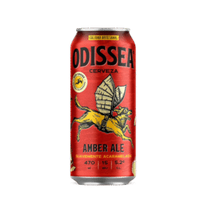CERVEZA ODISSEA AMBER ALE LATA 470CC