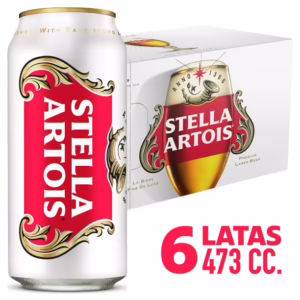 CERVEZA STELLA ARTOIS LATA 473CC PACK X6