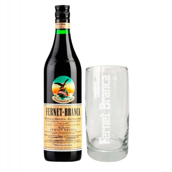 APERITIVO FERNET BRANCA +VASO 750CC