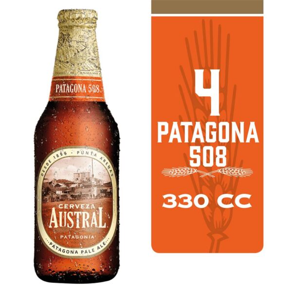 CERVEZA AUSTRAL PATAGONIA PALE ALE 508 PACK*4 330CC