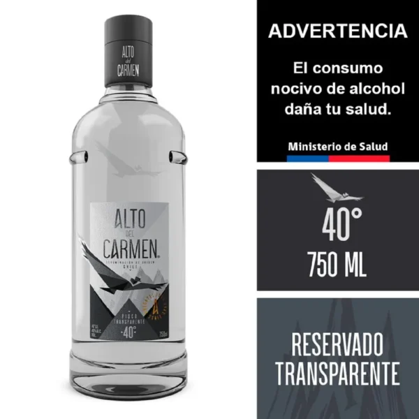 PISCO ALTO DEL CARMEN PISCO RESERVADO TRANSPARENTE 750ML