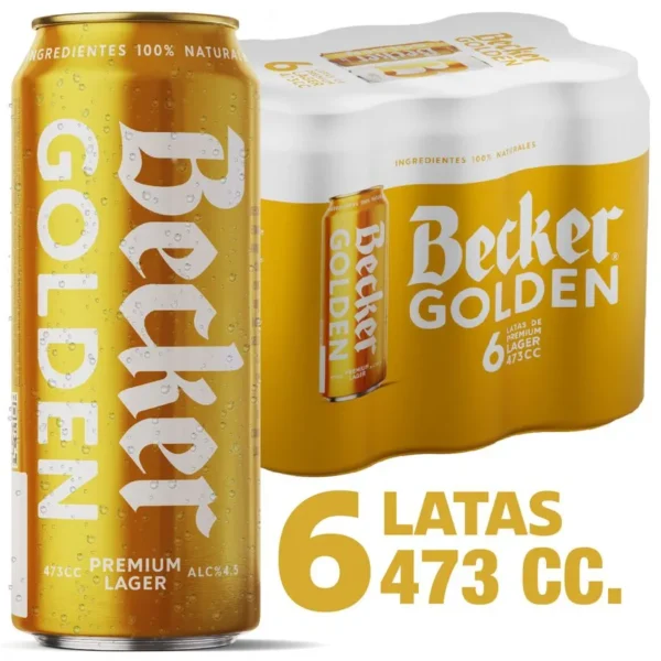CERVEZA BECKER GOLDEN 473CC PACK*6