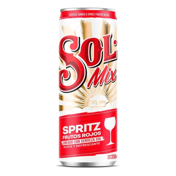 CERVEZA SOL SPRITZ FRUTOS ROJOS 350CC