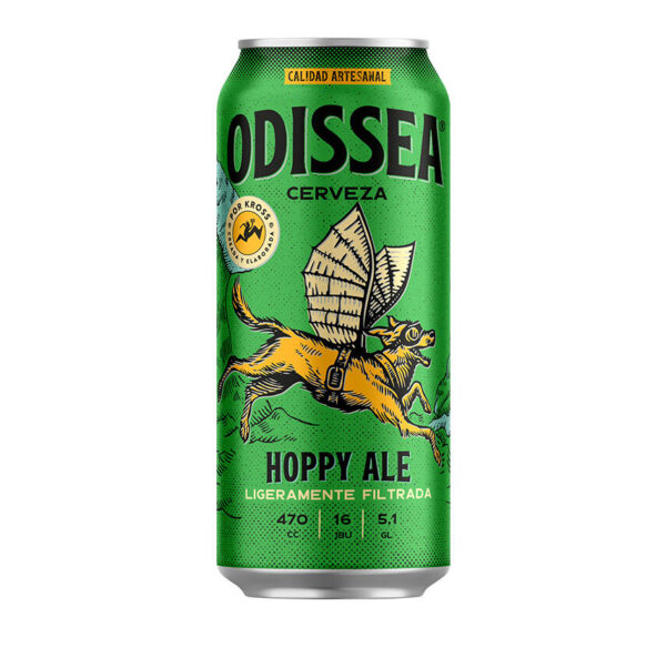 CERVEZA ODISSEA HOPPY ALE LATA 470CC