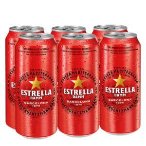 CERVEZA ESTRELLA DAMM LATAS 500ML PACK*6