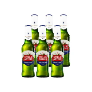 CERVEZA STELLA ARTOIS 0 ALCOHOL BOTELLA 330CC PACK X6