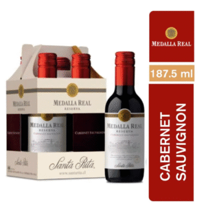 Vino Medalla Real Cabernet Sauvignon 187.5CC PACK X4