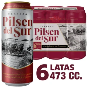 CERVEZA PILSEN DEL SUR 473CC PACK*6