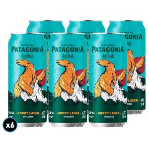 CERVEZA PATAGONIA HOPPY LAGER LATAS 470CC PACK X6