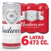 CERVEZA BUDWEISER LATA 473CC PACK X6