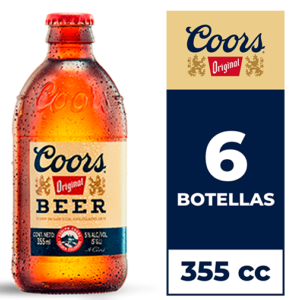 CERVEZA COORS BOTELLIN 330CC PACK X6