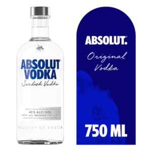 VODKA ABSOLUT VODKA SWEDISH 750ML