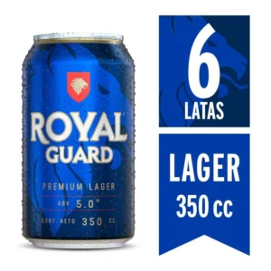 CERVEZA ROYAL GUARD PREMIUM LATAS PACK 350CC PACK X6