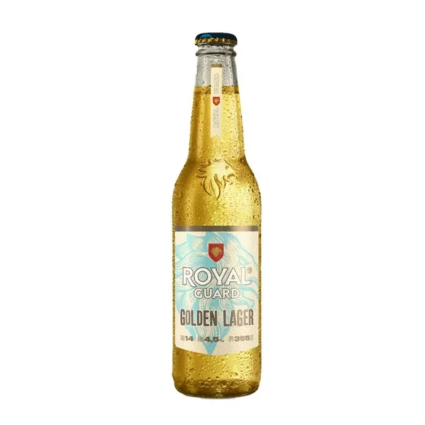 CERVEZA ROYAL GUARD GOLDEN LAGER BOTELLA 355CC