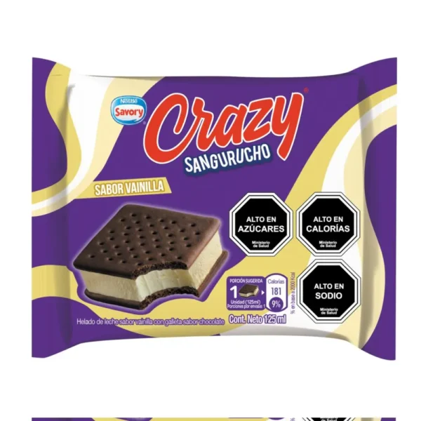 HELADO CRAZY SABD VAINILLA 125 ML