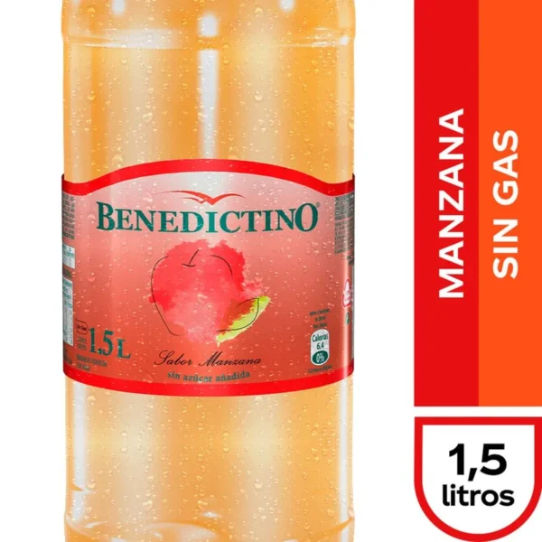AGUA BENDICTINO MANZANA 1.5LT