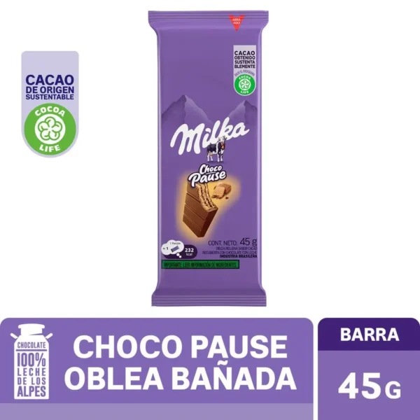 CONFITE & SNACK CHOCOLATE MILKA MINI PAUSE DP 45G
