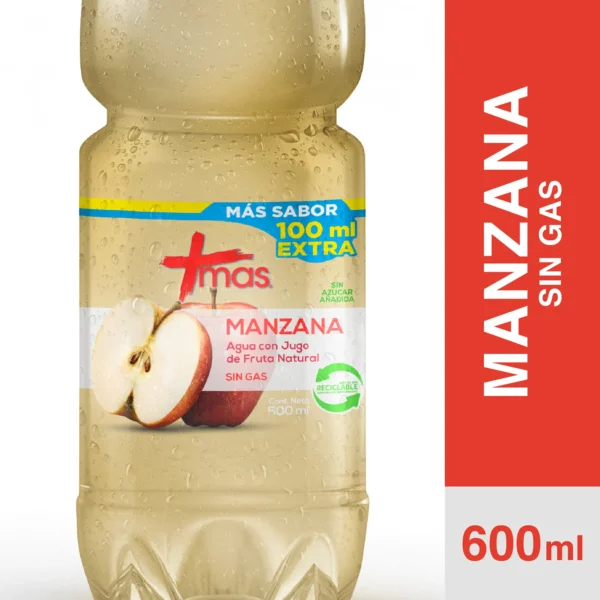 AGUA MAS MANZANA 600ML