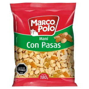 CONFITE & SNAKE MANI CON PASAS MARCO POLO 180GR