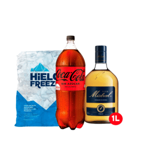PROMO PISCO MISTRAL 1LT+BEBIDA COCA COLA 3LT+2KG HIELO