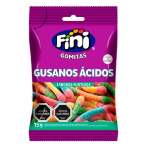 CONFITE & SNACK GUSANOS DE GOMITA ACIDOS 15G
