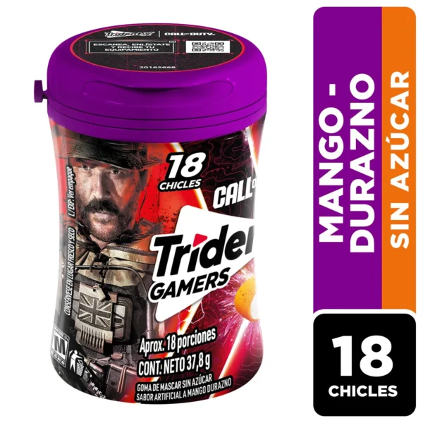 CONFITE & SNAKE TRIDENT MANGO DURAZNO CAPSULA X18U 37,8G