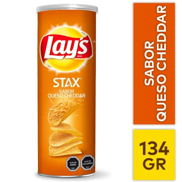 CONFITE & SNAKE STAX SABOR QUESO CHEDDAR 134GR