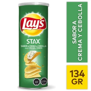 CONFITE & SNAKE STAX SABOR CREMA Y CEBOLLA 134GR