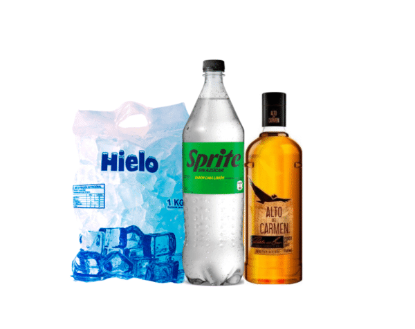 PROMOCION DE PISCO ALTO DE CARMEN 750ML+ SPRITE 1.5LT+1KG HIELO - Imagen 2